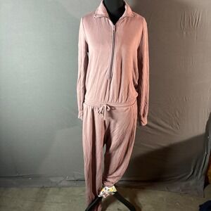 Beyond Yoga Mauve Pink Lounge Jumpsuit Romper One Piece Size S